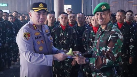 HUT TNI Ke 81, Polres Murung Raya Beri Kejutan Kepada Yonif TP 883/Temanggung Awan, Wujud Sinergi TNI-Polri Semakin Solid
